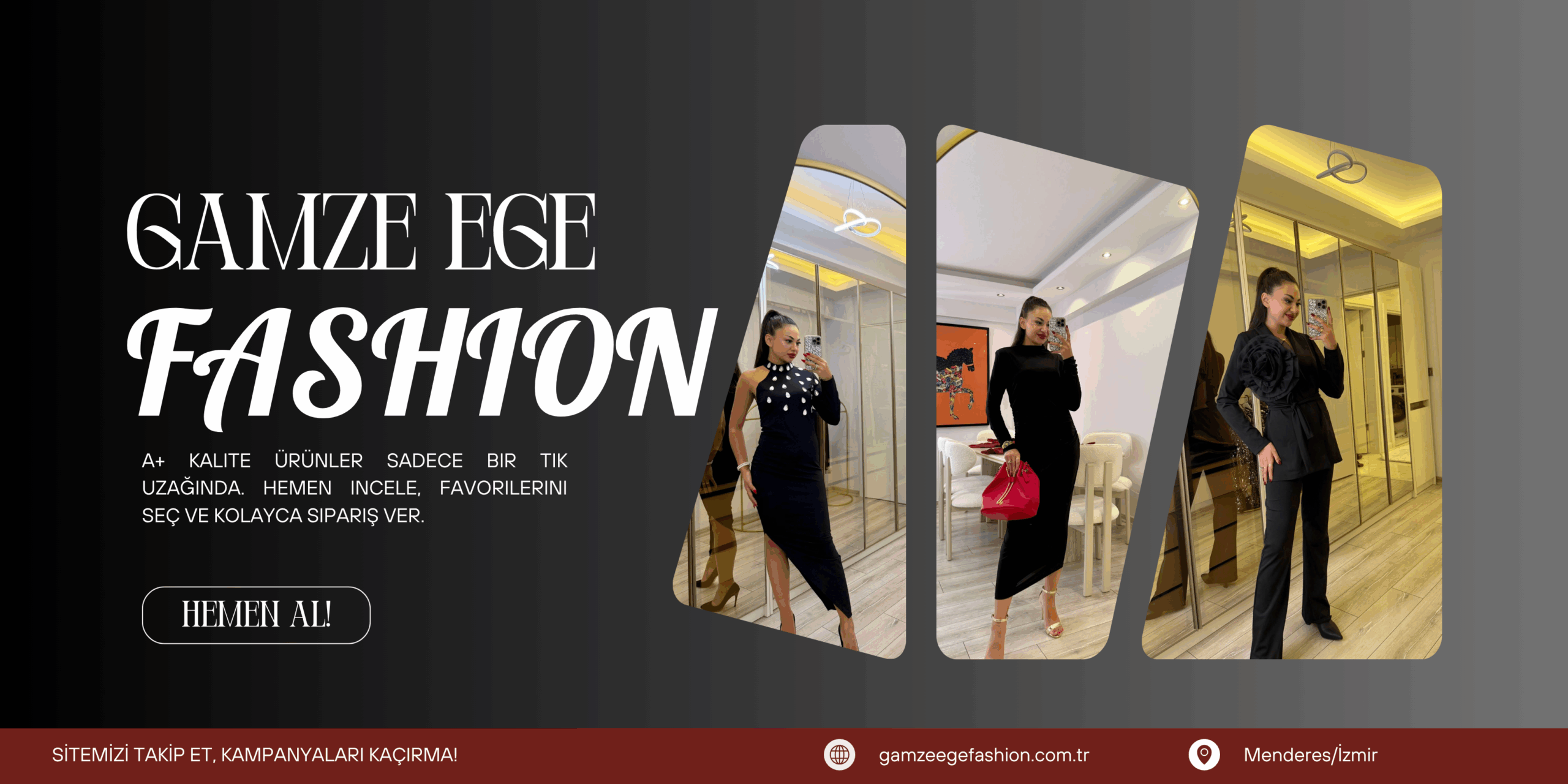 Black Red Minimalist Fashion Product Introduction Landscape Banner